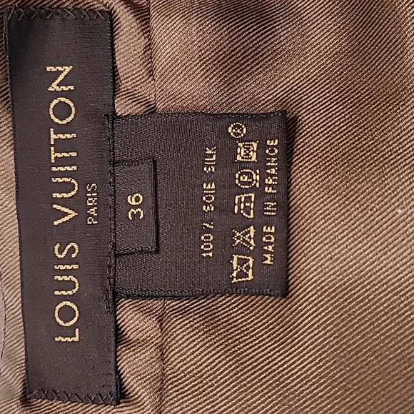 Vintage louis vuitton silk skirt with zipper and studs - Picture 3 of 6